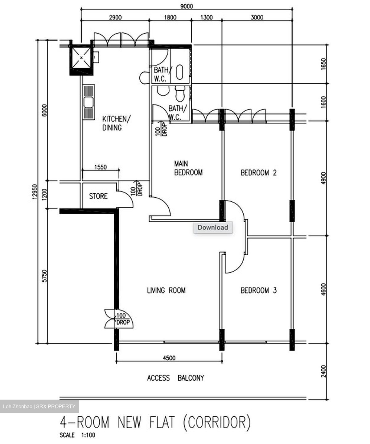 Blk 224 Boundary Ville (Serangoon), HDB 4 Rooms #530912771